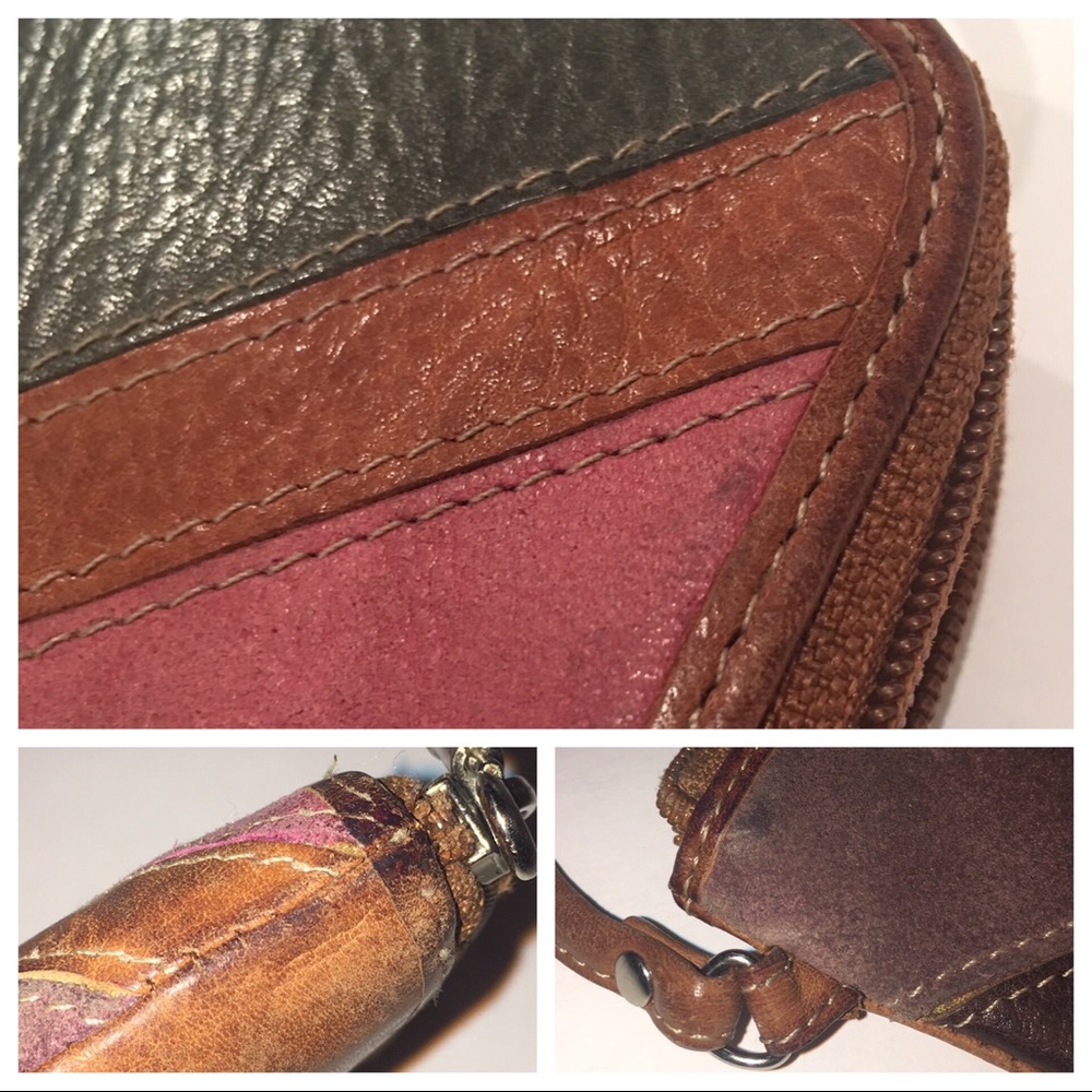 Fossil Boho Colorful Patchwork Leather Wristlet - image 6